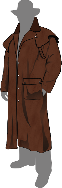 Image of Leather Drover Coat